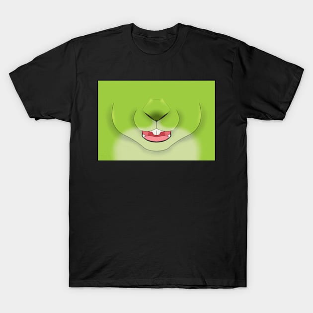 Sugar Green Bunny Face T-Shirt by KeishaMaKainn